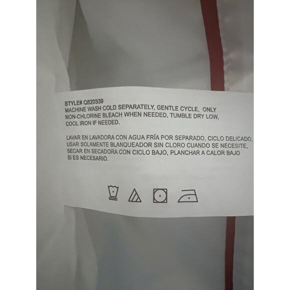 Nautica White Puffer Zip Up Jacket Small Removable Hood Pockets Stretch New - Picture 12 of 12